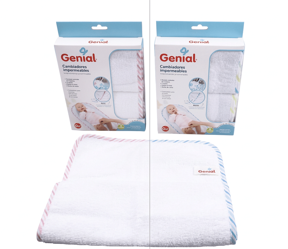 Cambiador de algodón Genial Impermeable (2 piezas) varios diseños