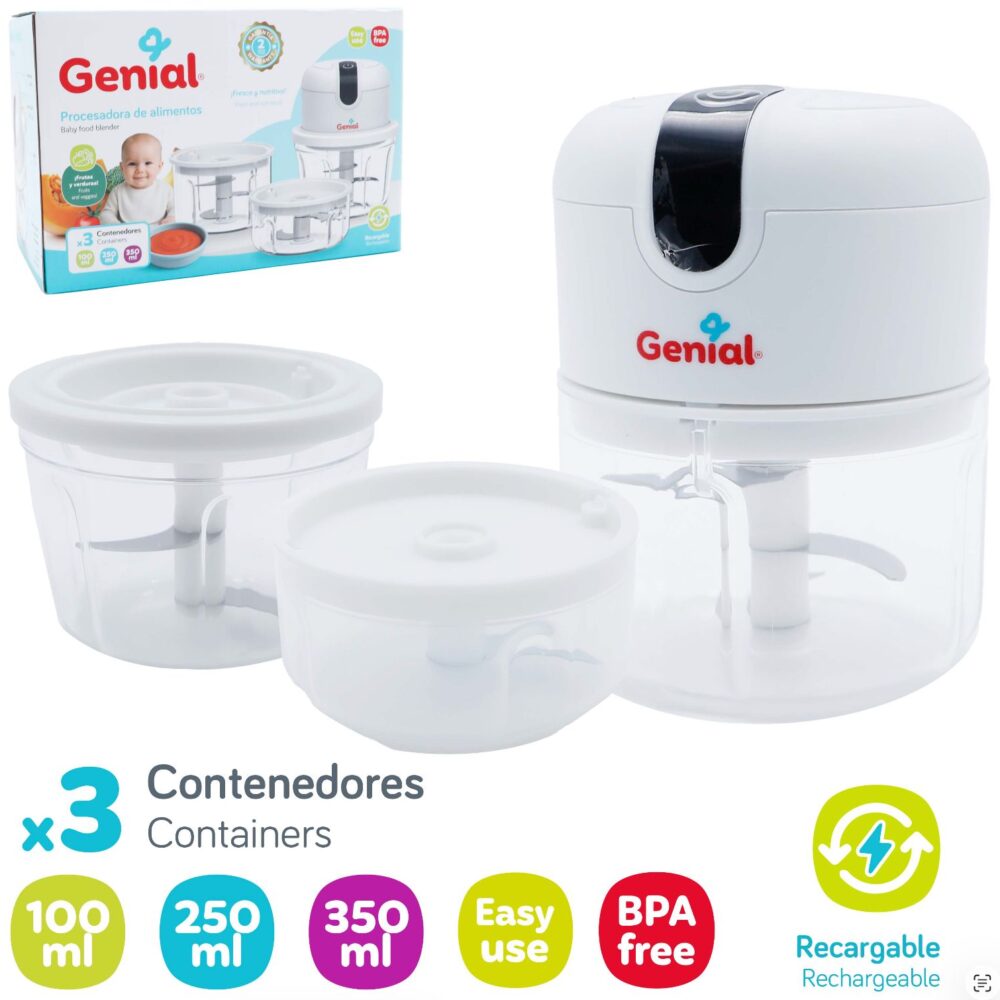 Procesador de alimentos Genial de 450 ml para comidas blandas con motor de alta velocidad (copia)